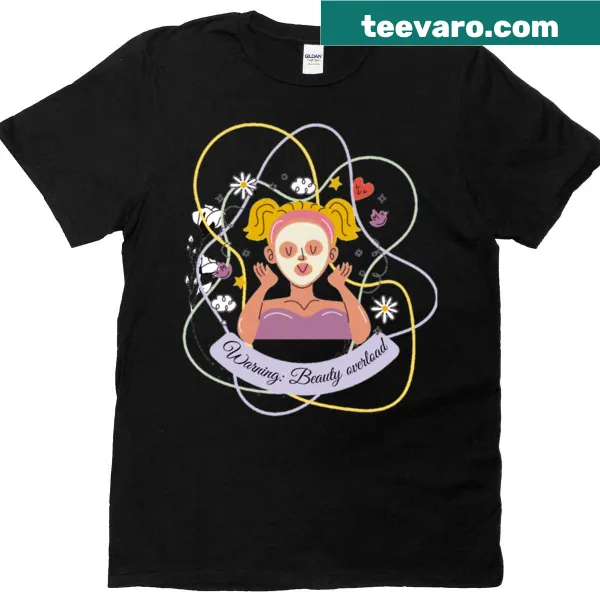 Cute fitted t-shirt with 'Beauty Out Of Control' text