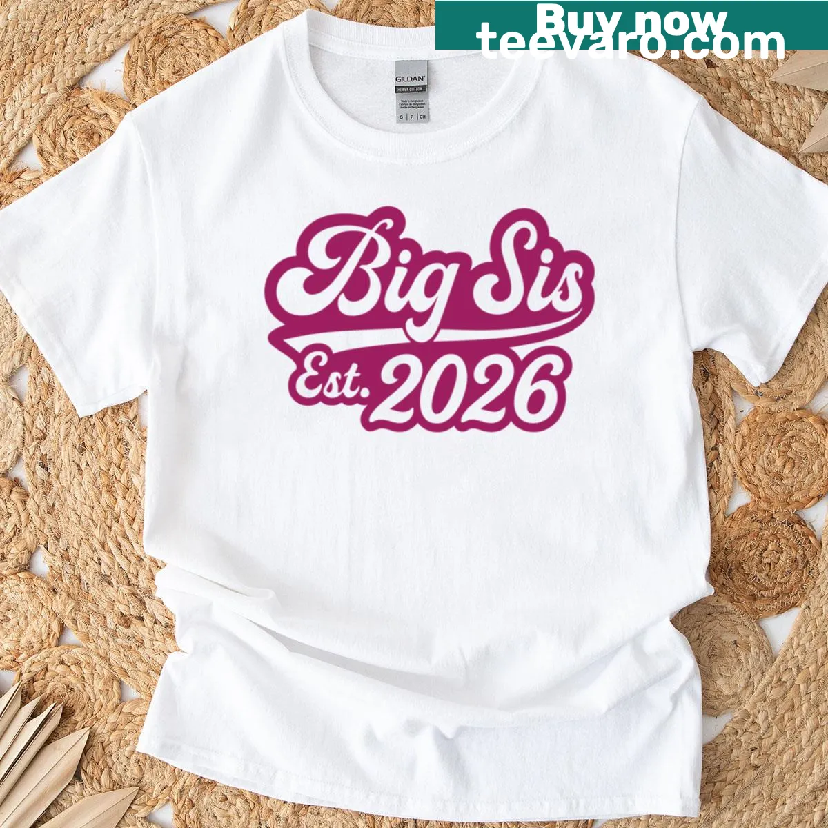 Cute retro toddler t-shirt for big sisters established in 2026 — on a men's t-shirt