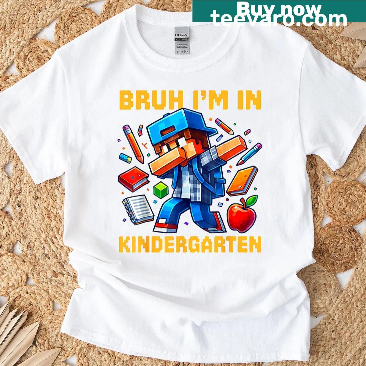 Funny gaming-themed kindergarten t-shirt for boys — on a men's t-shirt