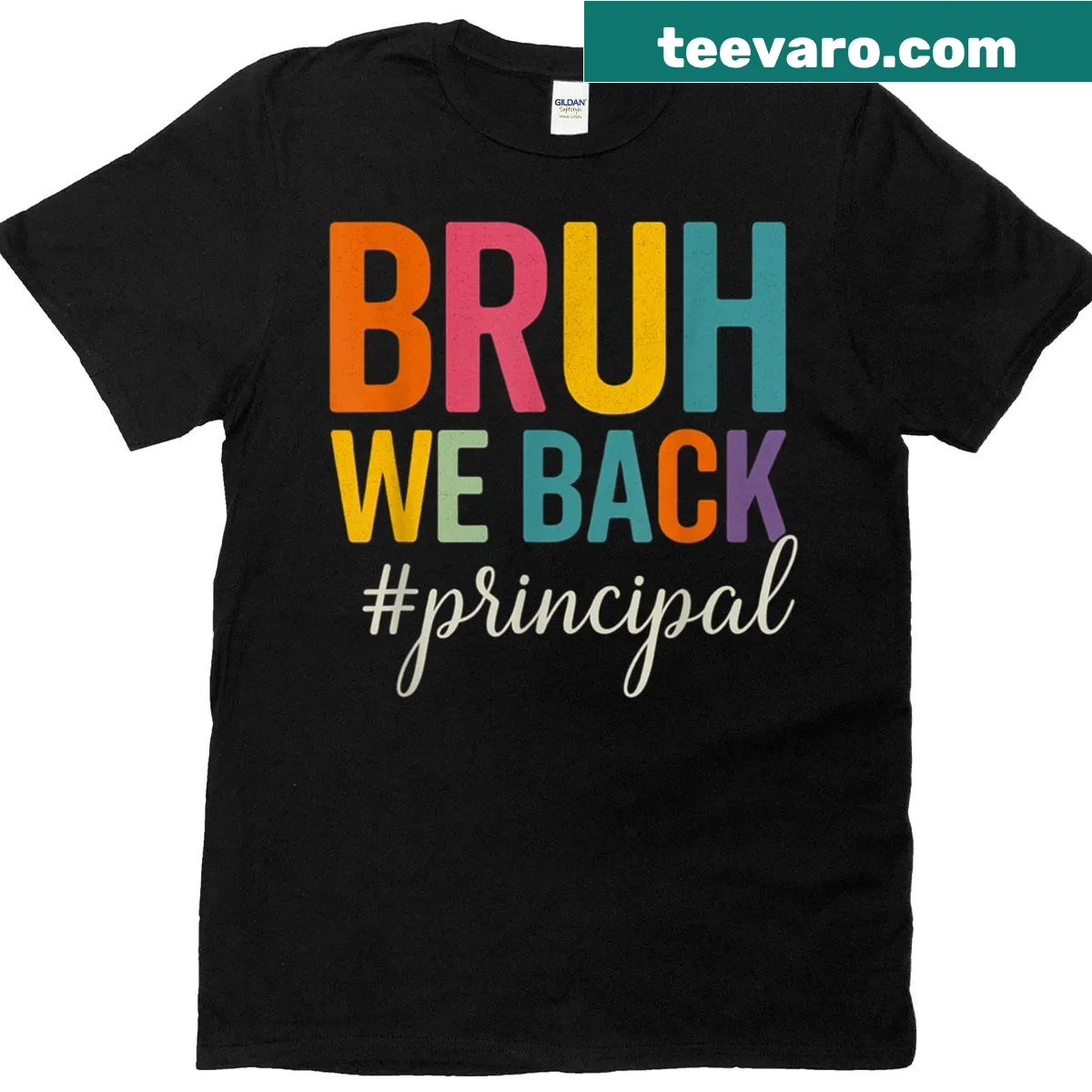 Back to school t-shirt with fun text for students and principals — on a men's t-shirt