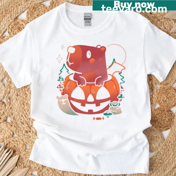Cute capybara illustration for Halloween theme