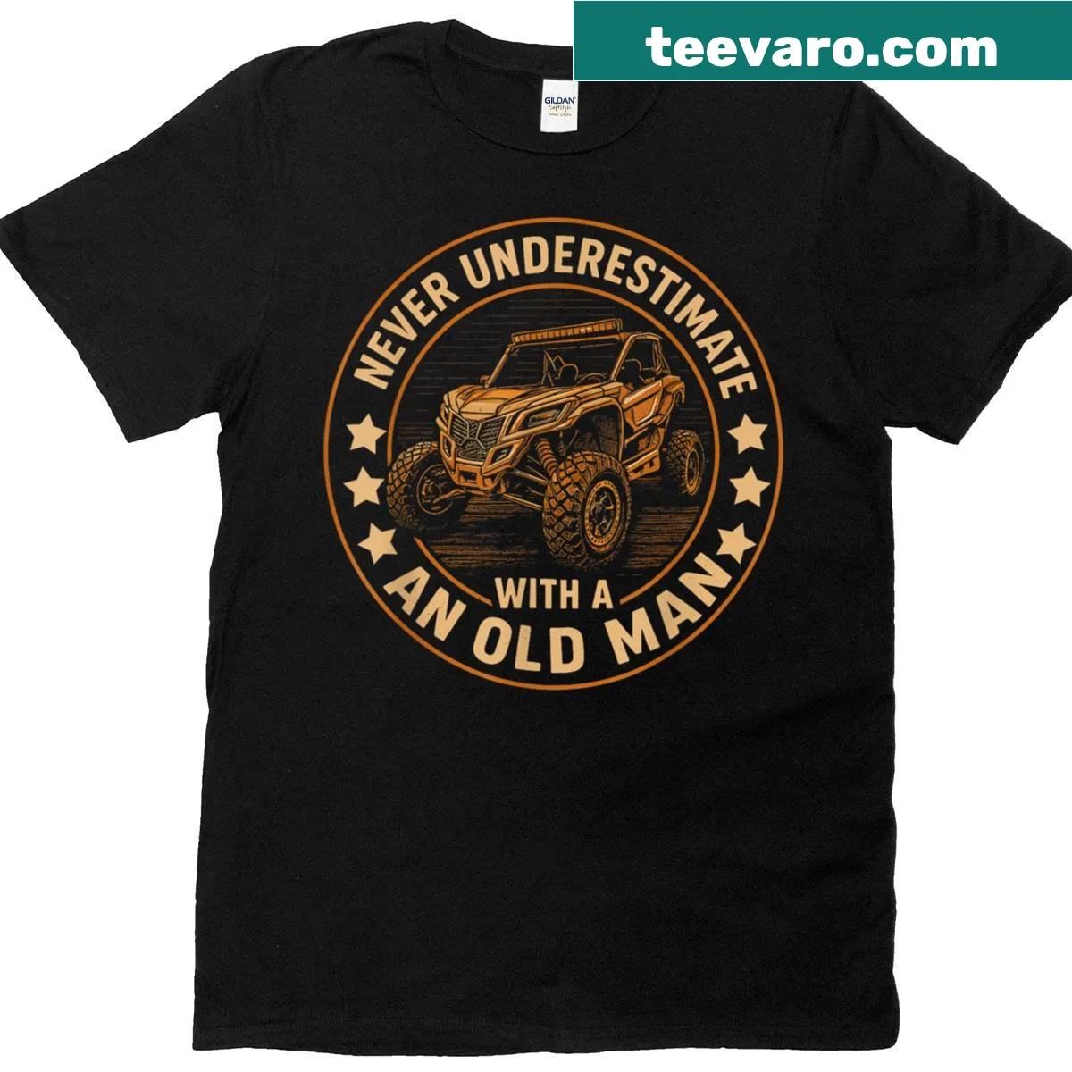 Graphic of an off-road vehicle on a T-shirt — on a men's t-shirt