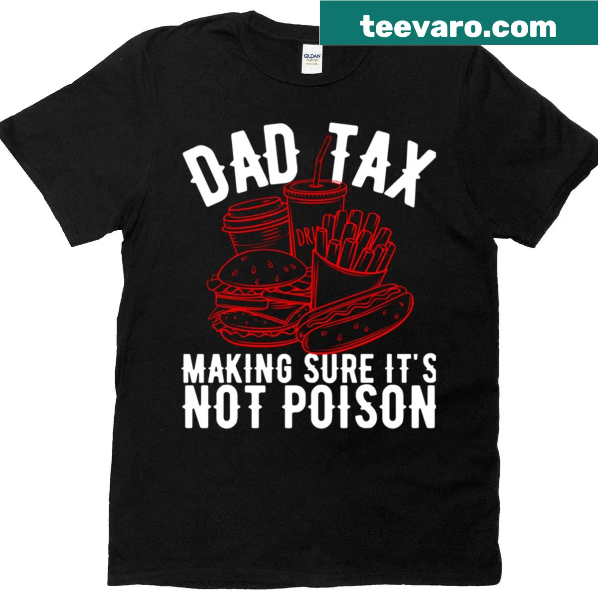 Funny dad t-shirt with humorous text — on a men's t-shirt