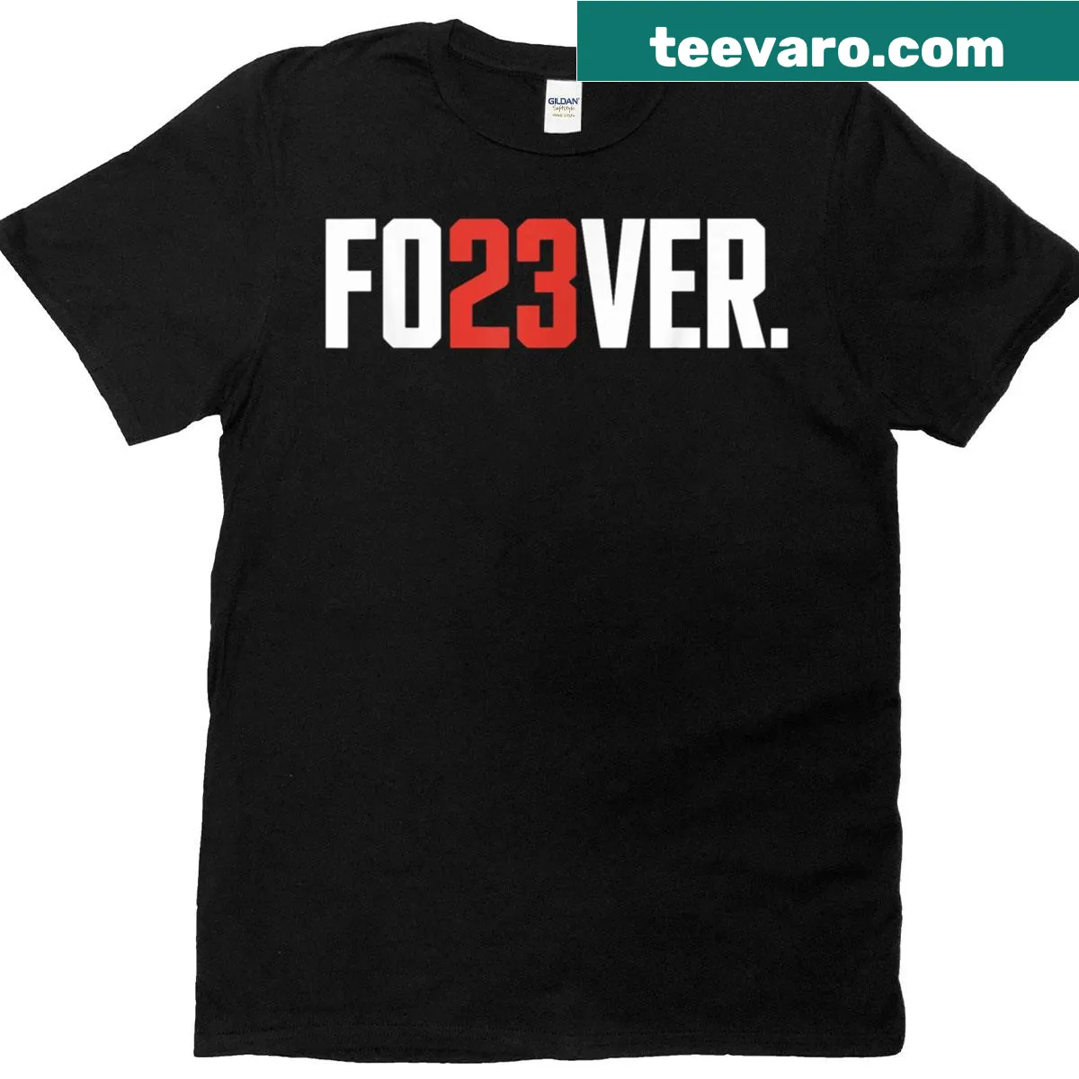 Trendy number 23 baseball-themed T-shirt for men and women — on a men's t-shirt