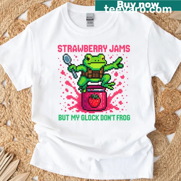 Illustrated t-shirt featuring a frog in military gear