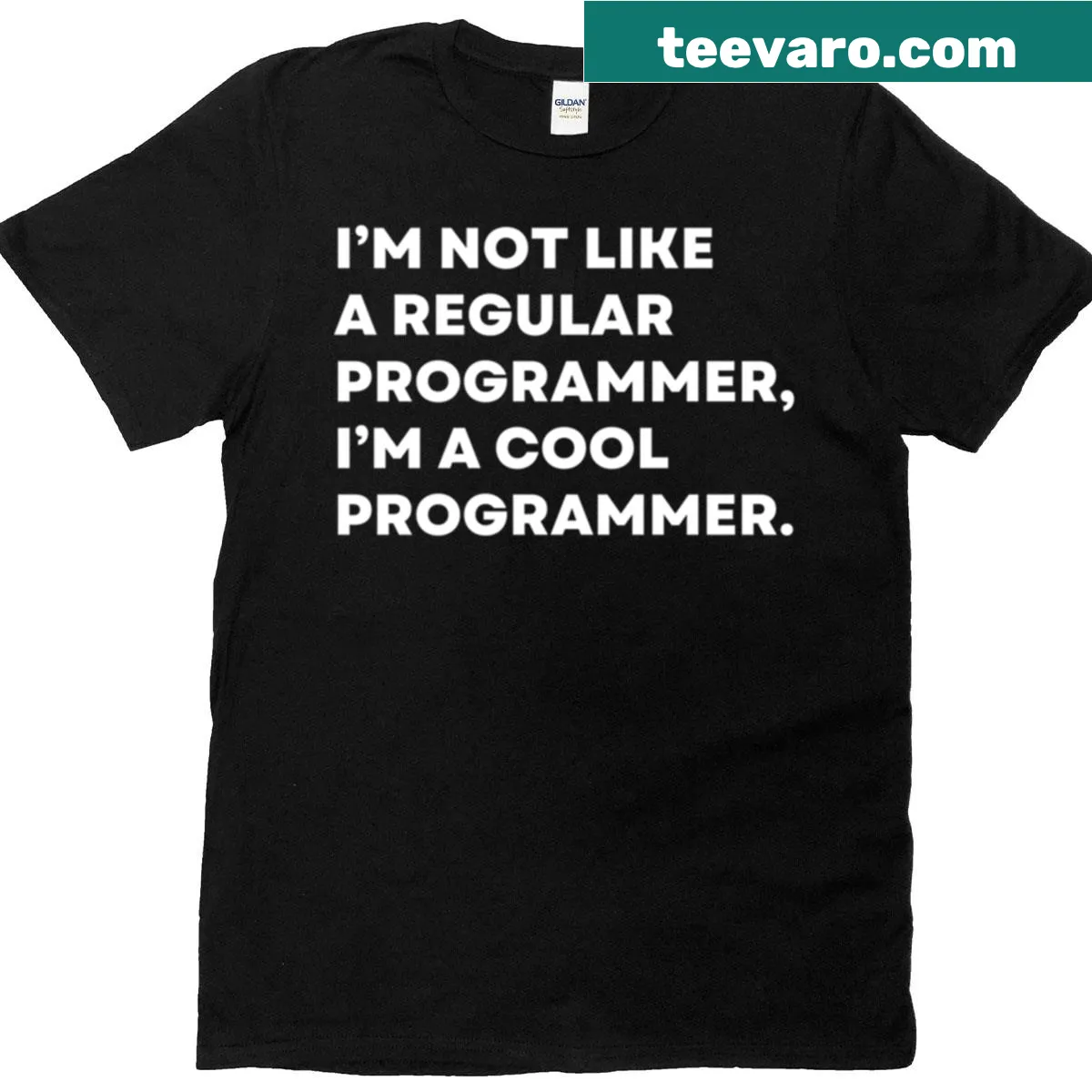 Witty saying for programmers on a humorous shirt — on a men's t-shirt