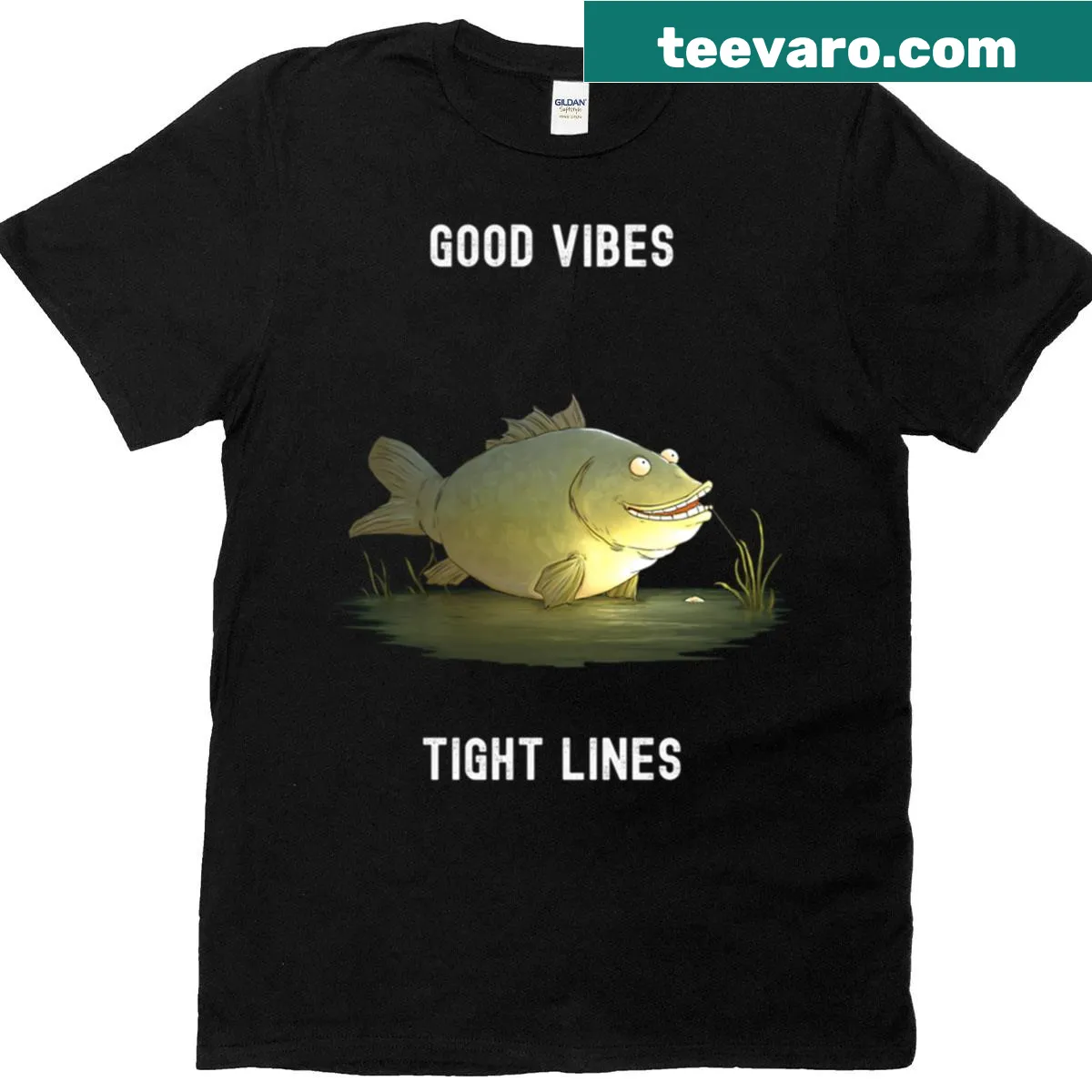 Funny fishing quote on a T-shirt — on a men's t-shirt