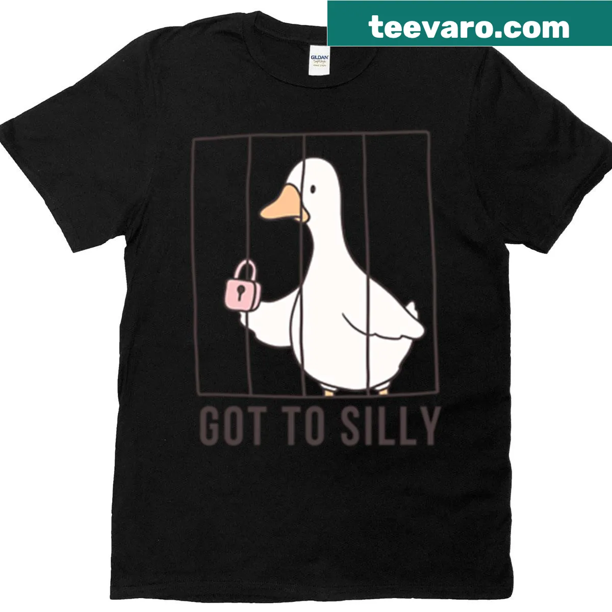 Funny saying with a goose graphic on t-shirt — on a men's t-shirt