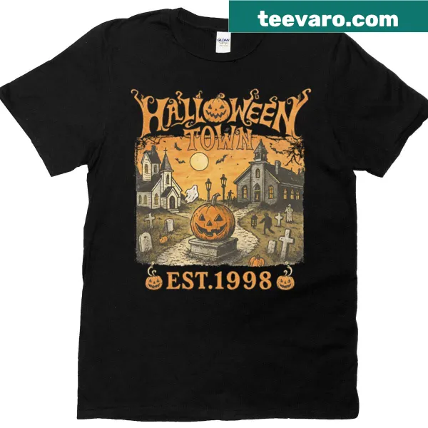 Retro Halloweentown t-shirt with pumpkin design