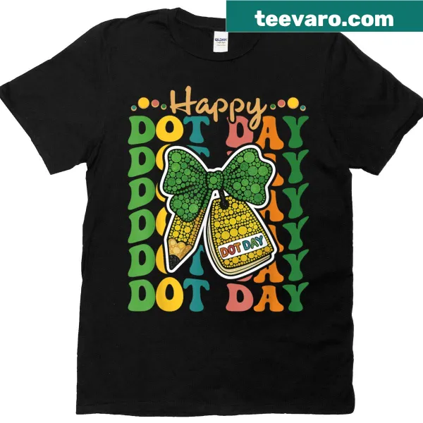 Charming Dot Day T-shirt featuring playful design with bows