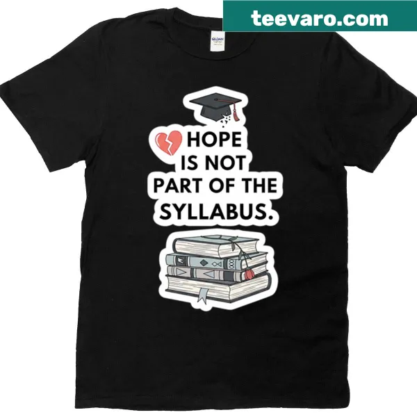 Oversized T-shirt with humorous slogan about college life