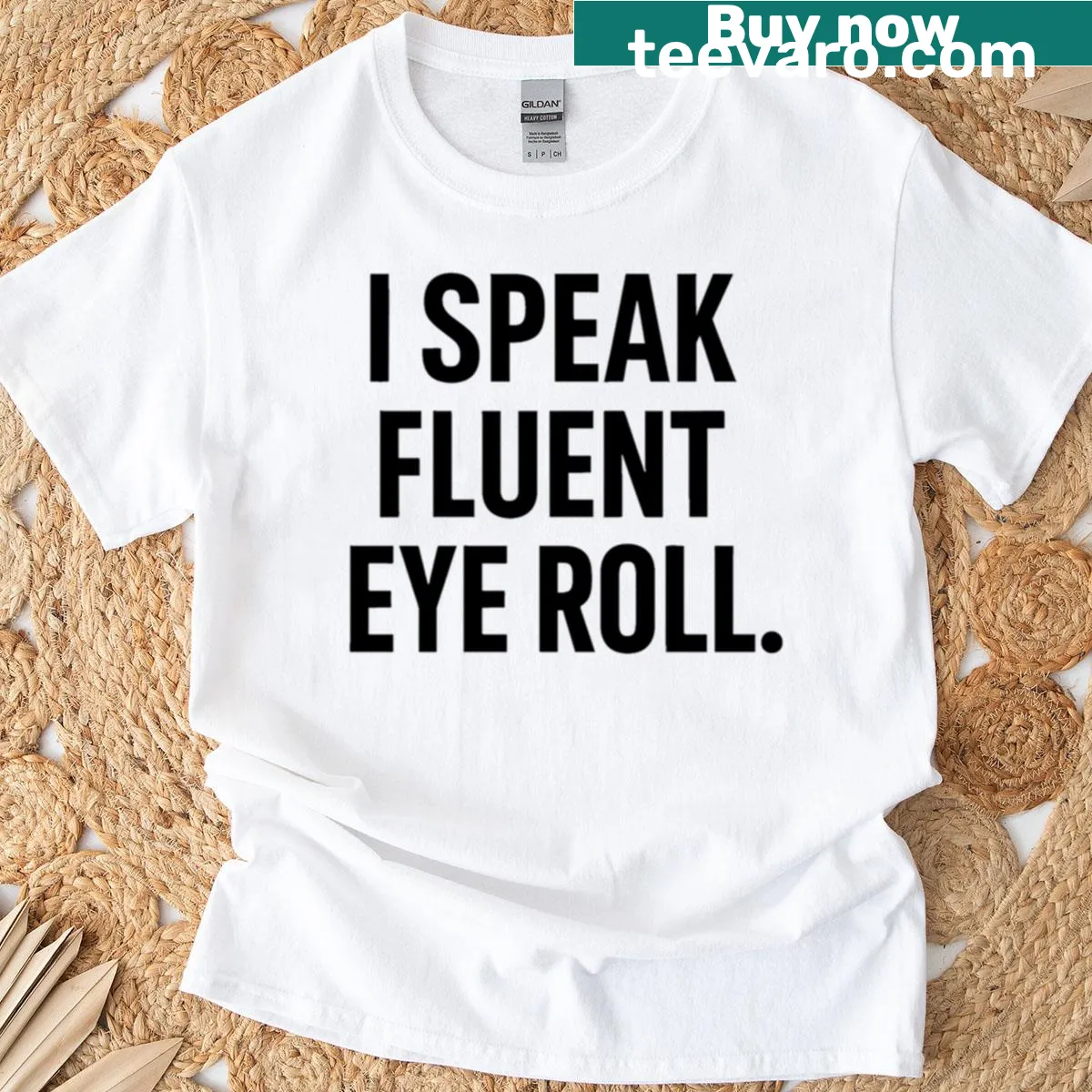 Sarcastic quote graphic on a t-shirt — on a men's t-shirt