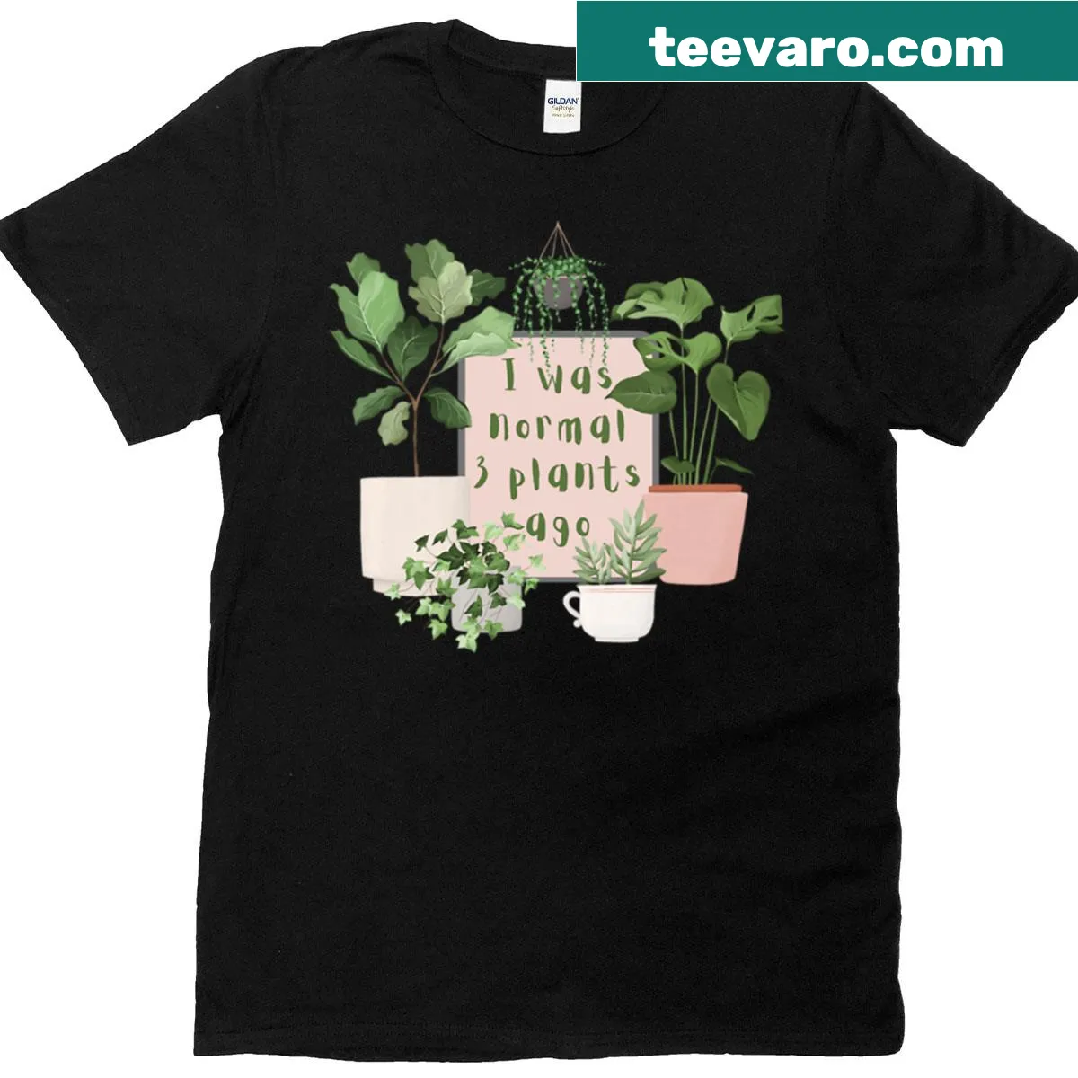 Funny houseplant quote t-shirt with oversized fit for plant lovers — on a men's t-shirt
