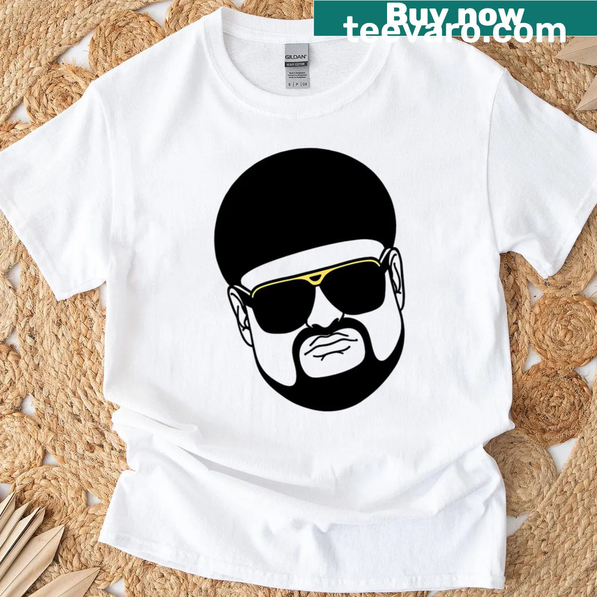 Graphic tee featuring Ibiza Final Boss face design — on a men's t-shirt