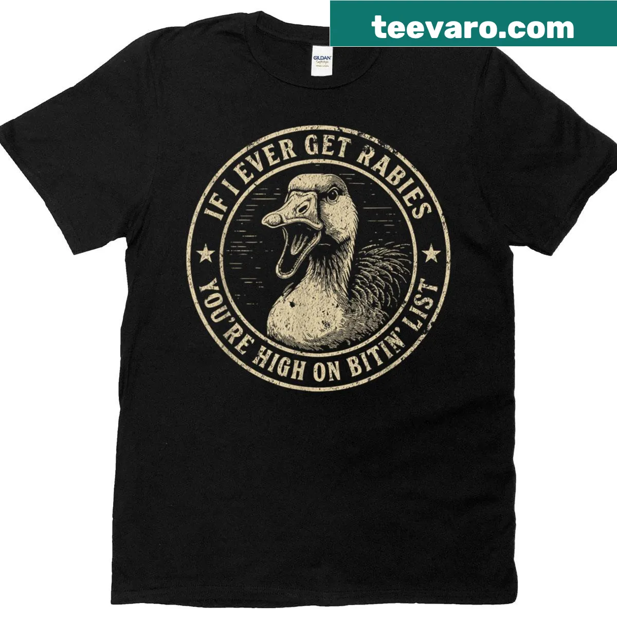 Funny gaming t-shirt with a humorous biting list phrase — on a men's t-shirt