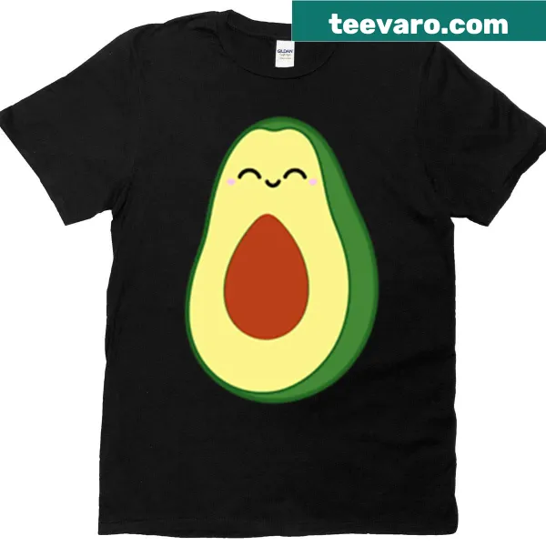 Oversized T-shirt with cute avocado design and peak quote