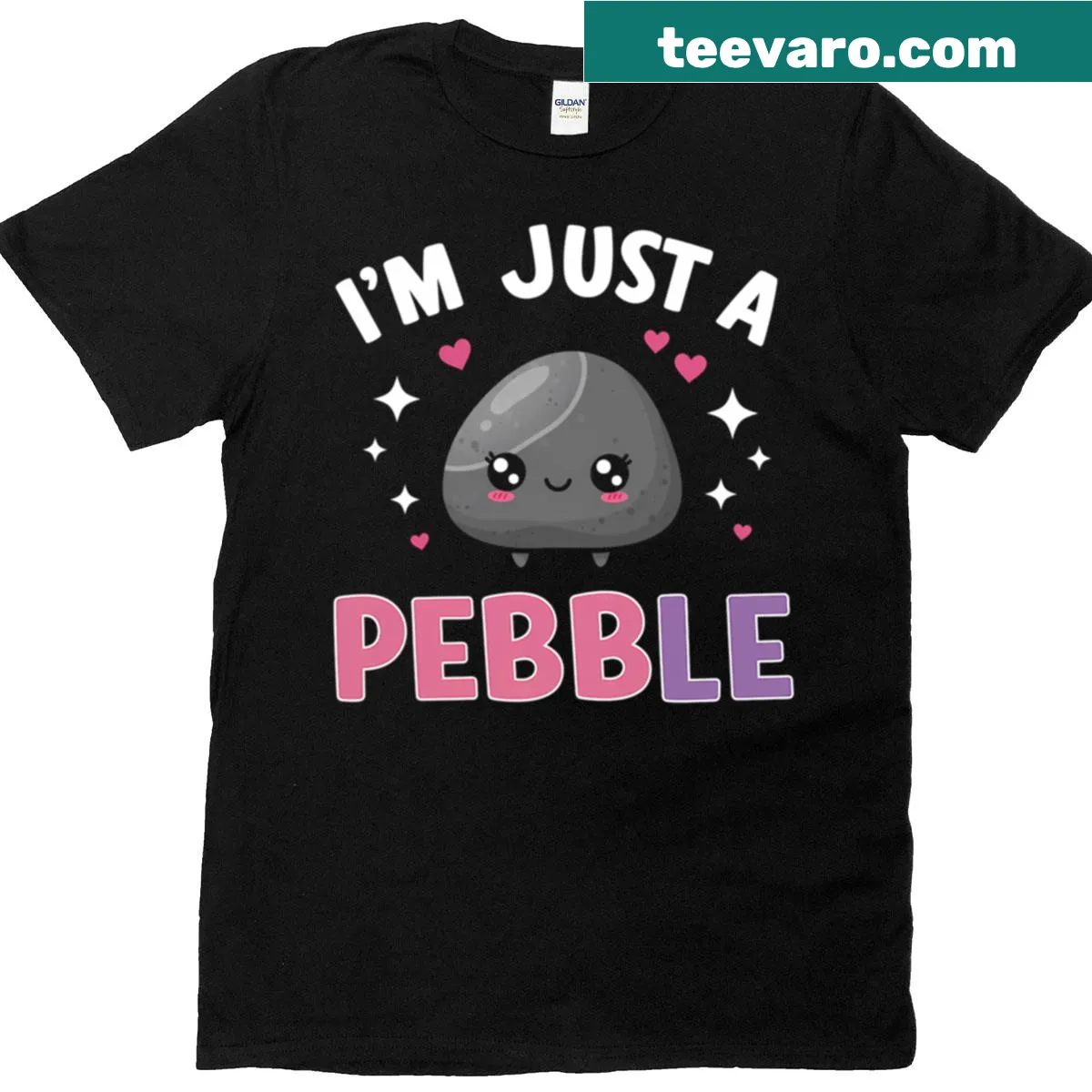 Cartoon-themed kids t-shirt featuring Dandy's World pebble character — on a men's t-shirt