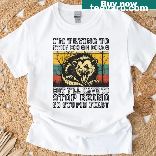 T-shirt with humorous text about being mean
