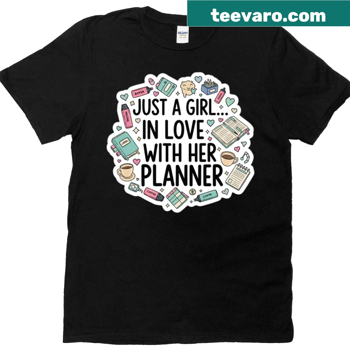 Sentimental T-shirt for planner lovers with cute text — on a men's t-shirt
