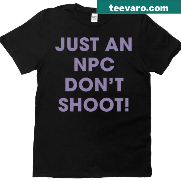 Pastel purple t-shirt with a funny NPC gaming quote