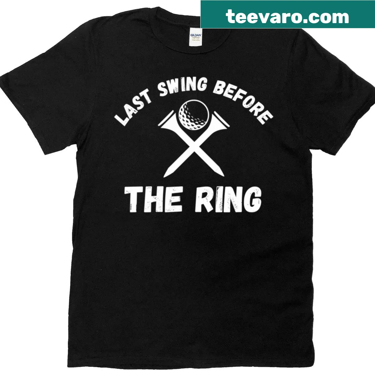 Graphic tee with a golf ball for bachelor party — on a men's t-shirt