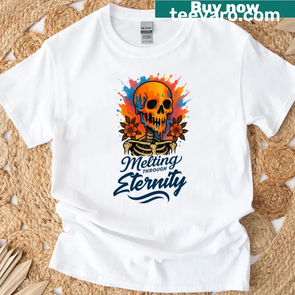 Surreal bones and botany graphic T-shirt