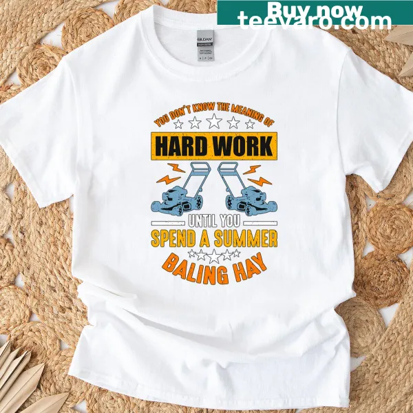 Funny t-shirt with humorous grass cutting quote