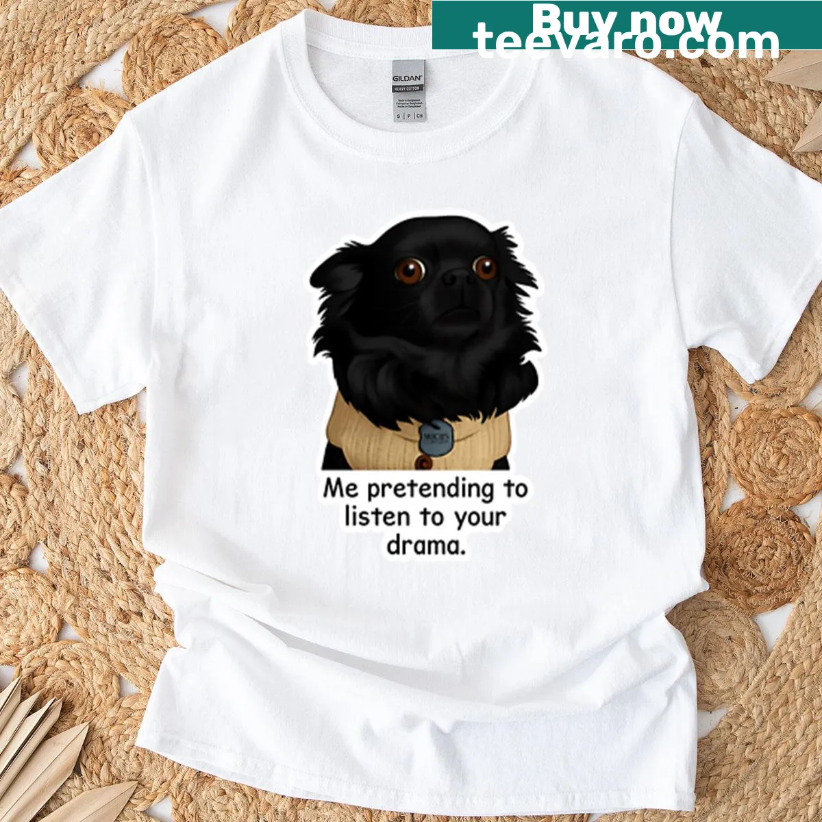 Text T-shirt with 'No Drama Mama' phrase — on a men's t-shirt