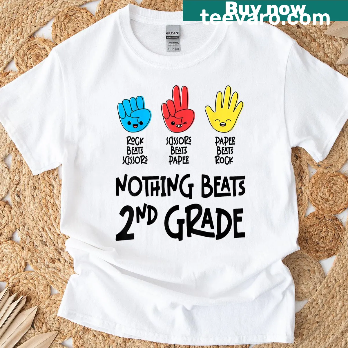 Funny teacher t-shirt with humorous 2nd grade theme — on a men's t-shirt