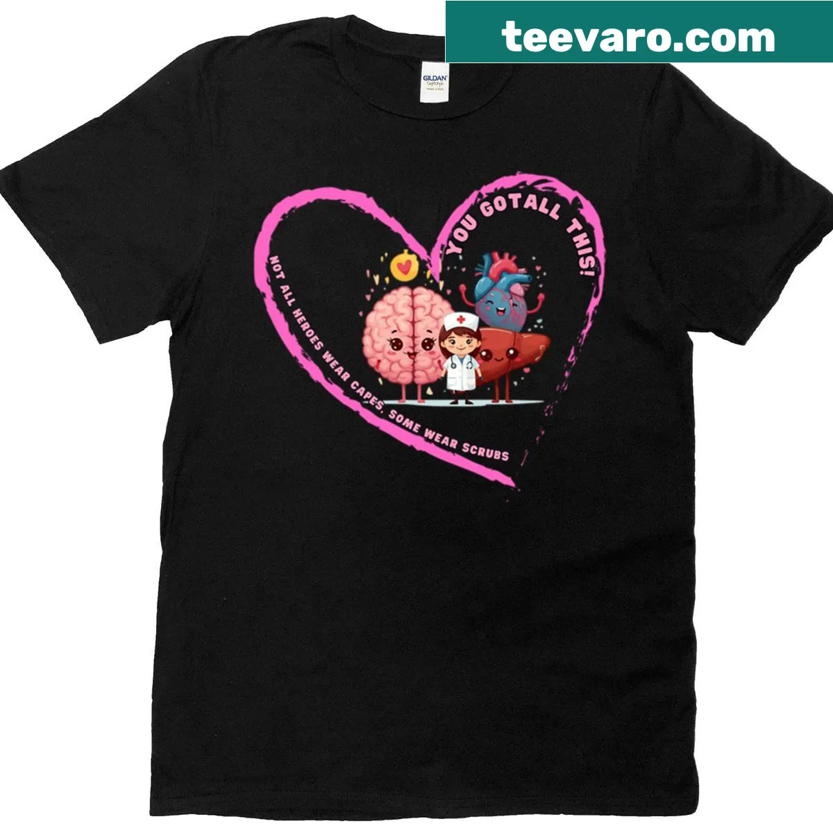 Inspirational T-shirt for nurse students with 'You Got This' text — on a men's t-shirt