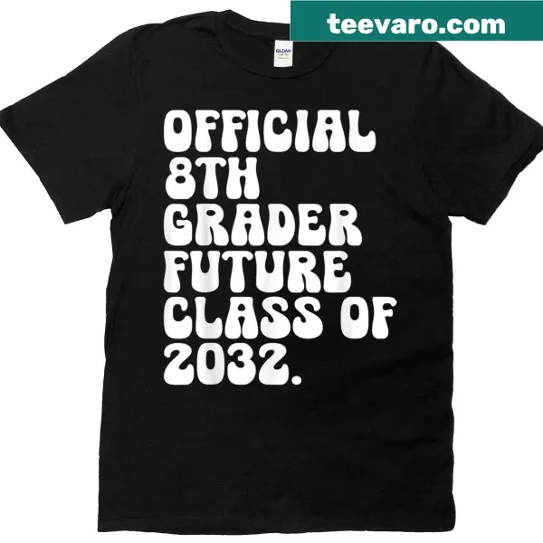 Vintage-style official eighth grader t-shirt with humorous text