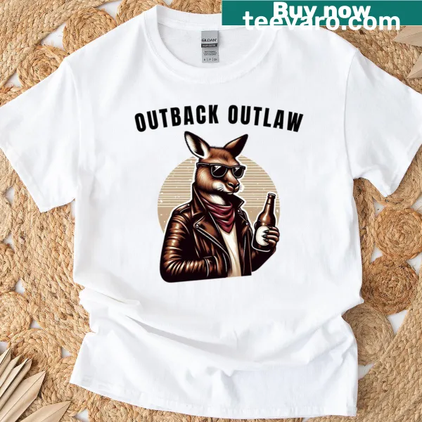 Playful kangaroo illustration t-shirt for travelers