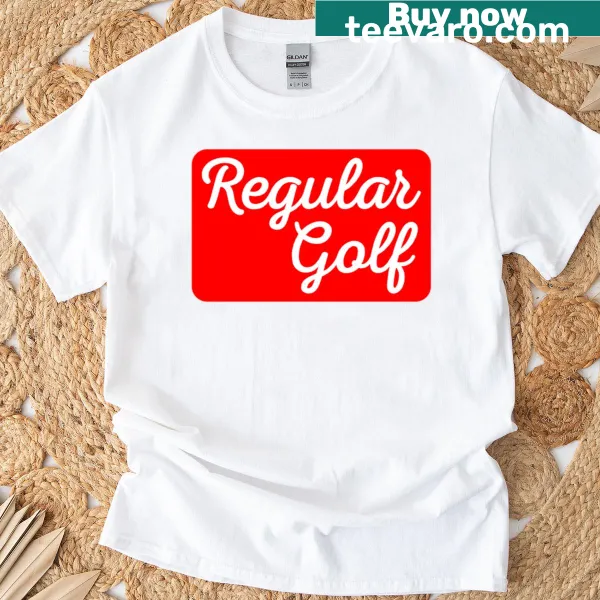 Graphic tee with fun golf sticker illustrations