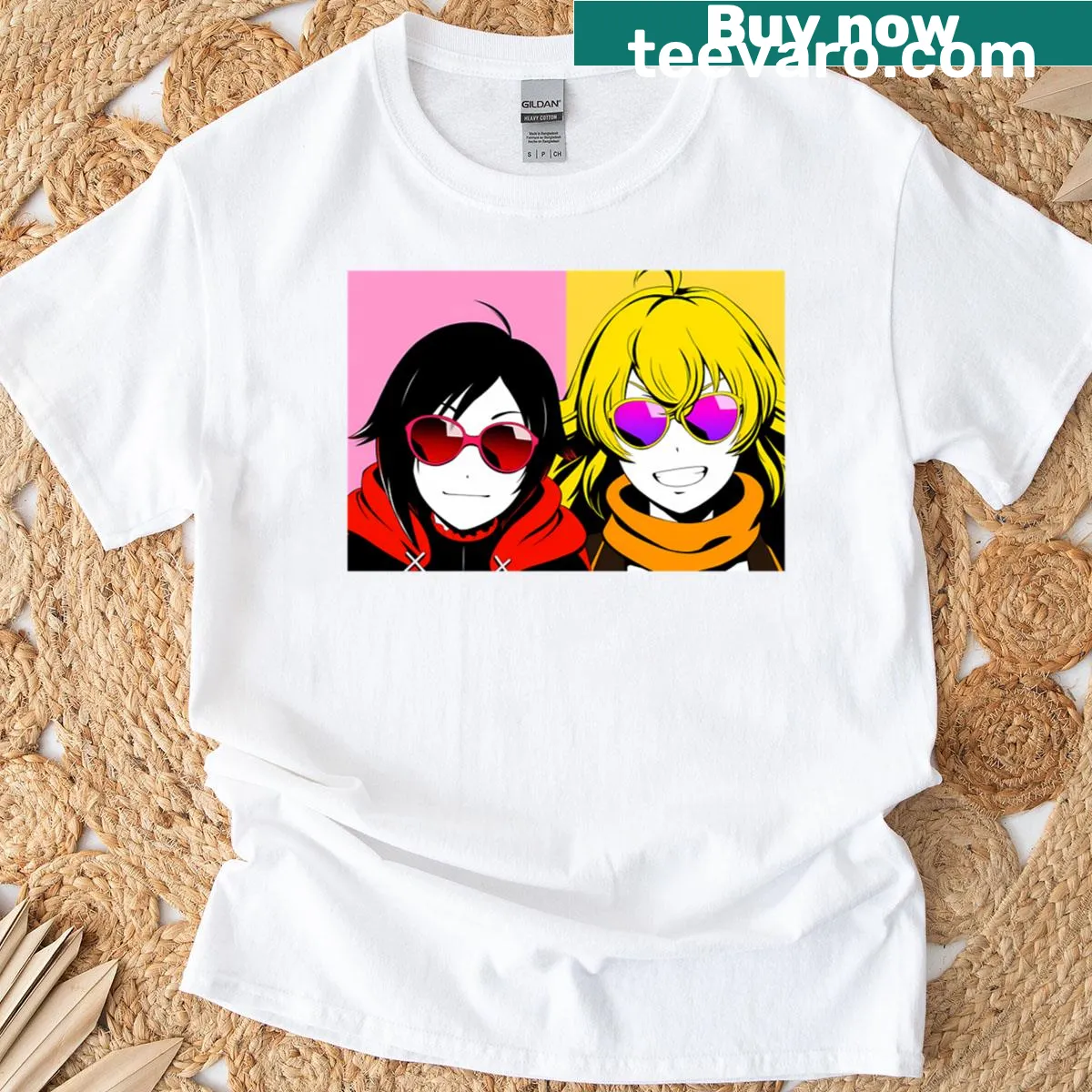 Oversized T-shirt featuring artistic design by Ruby Yang — on a men's t-shirt