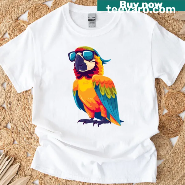 Cartoon parrot t-shirt with 'I Tweet What I Want' text