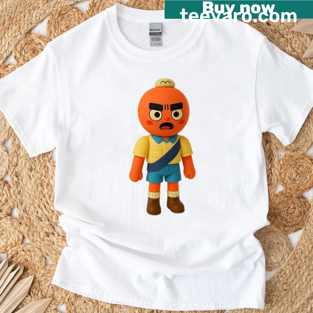 Oversized t-shirt featuring a minimalist mountain peak graphic — on a men's t-shirt
