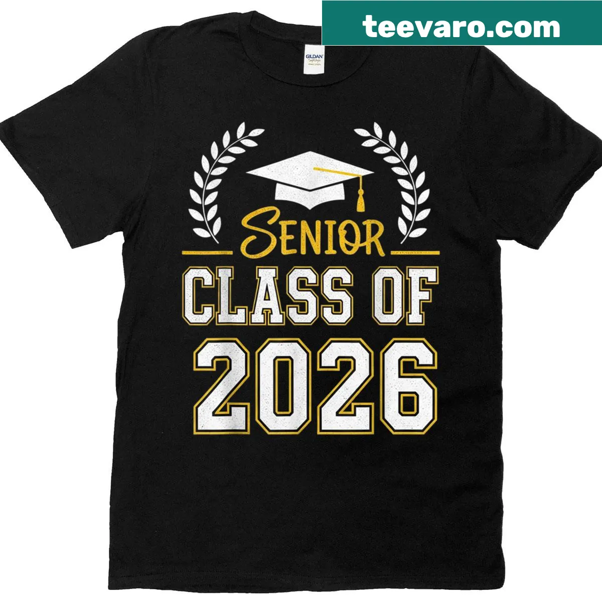 Vintage floral T-shirt for Class of 2026 graduates — on a men's t-shirt