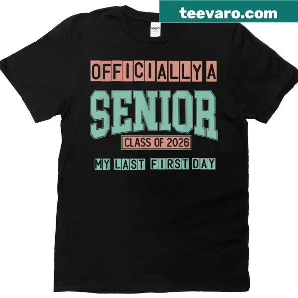 T-shirt celebrating Senior 2026 with bold graduation text