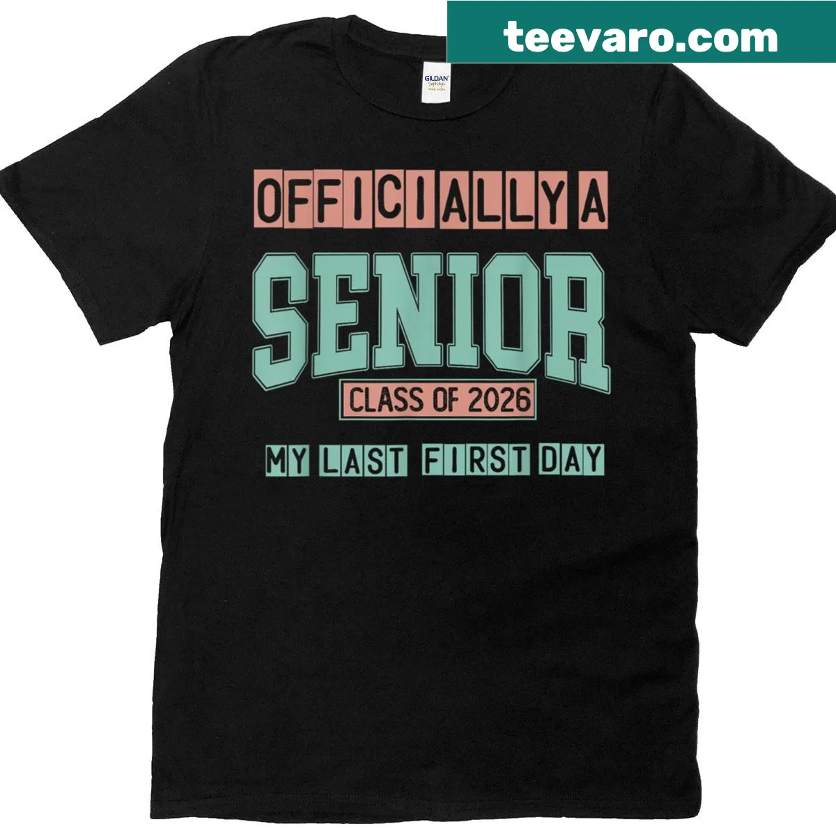 T-shirt celebrating Senior 2026 with bold graduation text — on a men's t-shirt