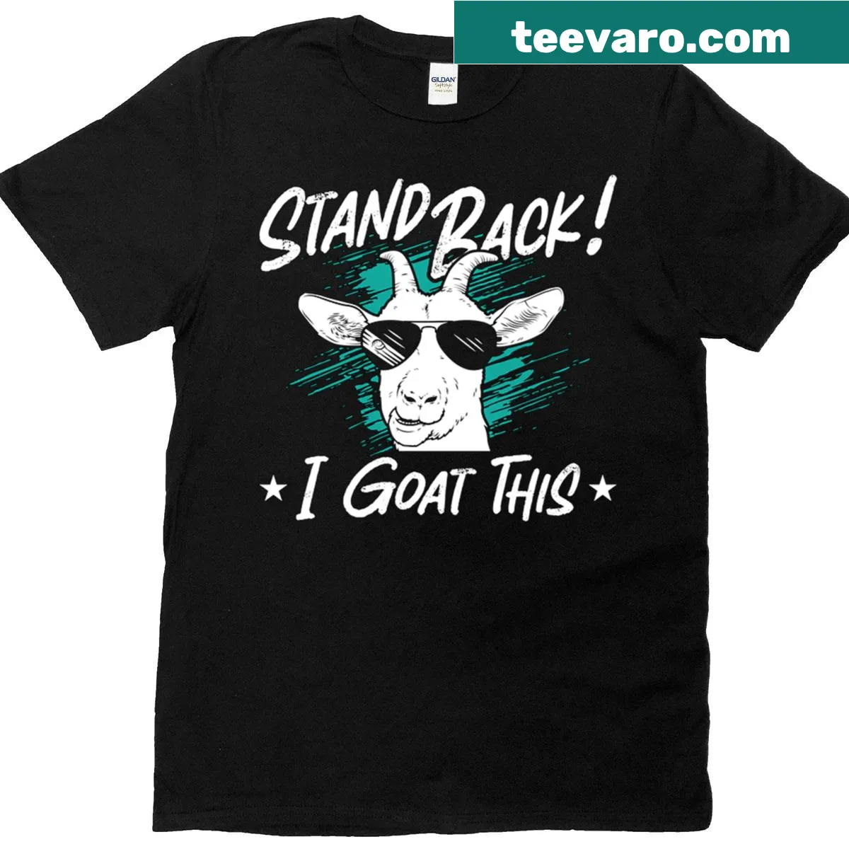 Slogan shirt with 'Stand Back, I Goat' for farming enthusiasts — on a men's t-shirt