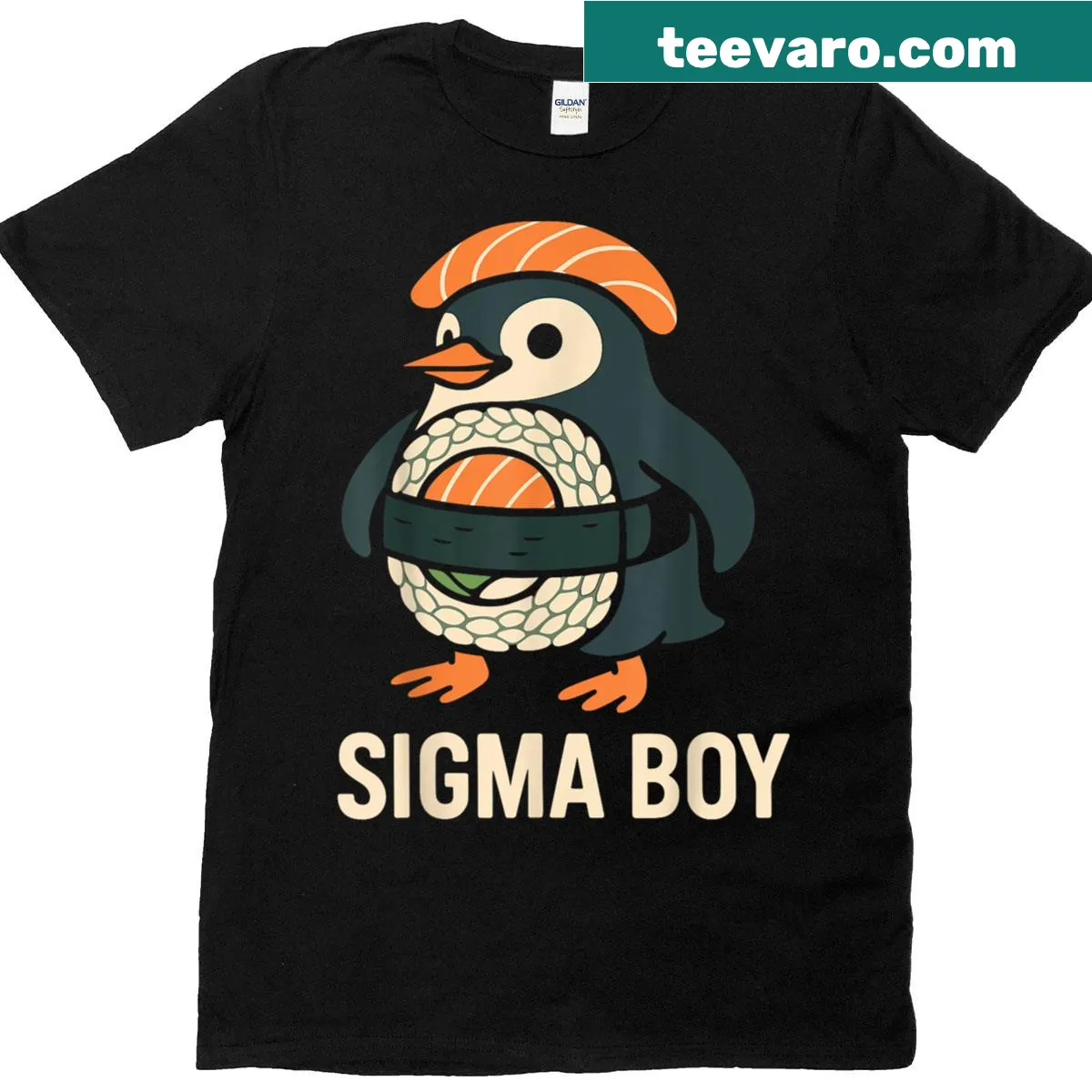 Funny meme T-shirt featuring a penguin and humorous text — on a men's t-shirt
