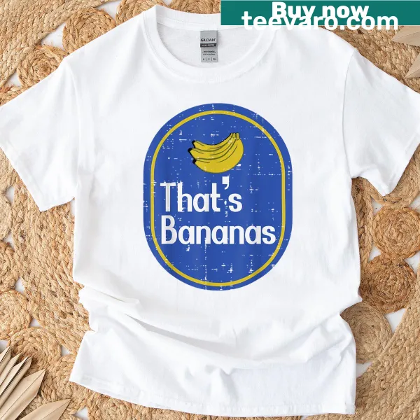 Funny 'That's Bananas' graphic for Halloween with fruit costume theme