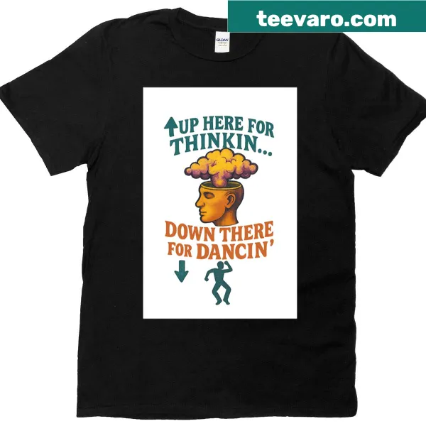 Abstract dancing male figure on a t-shirt