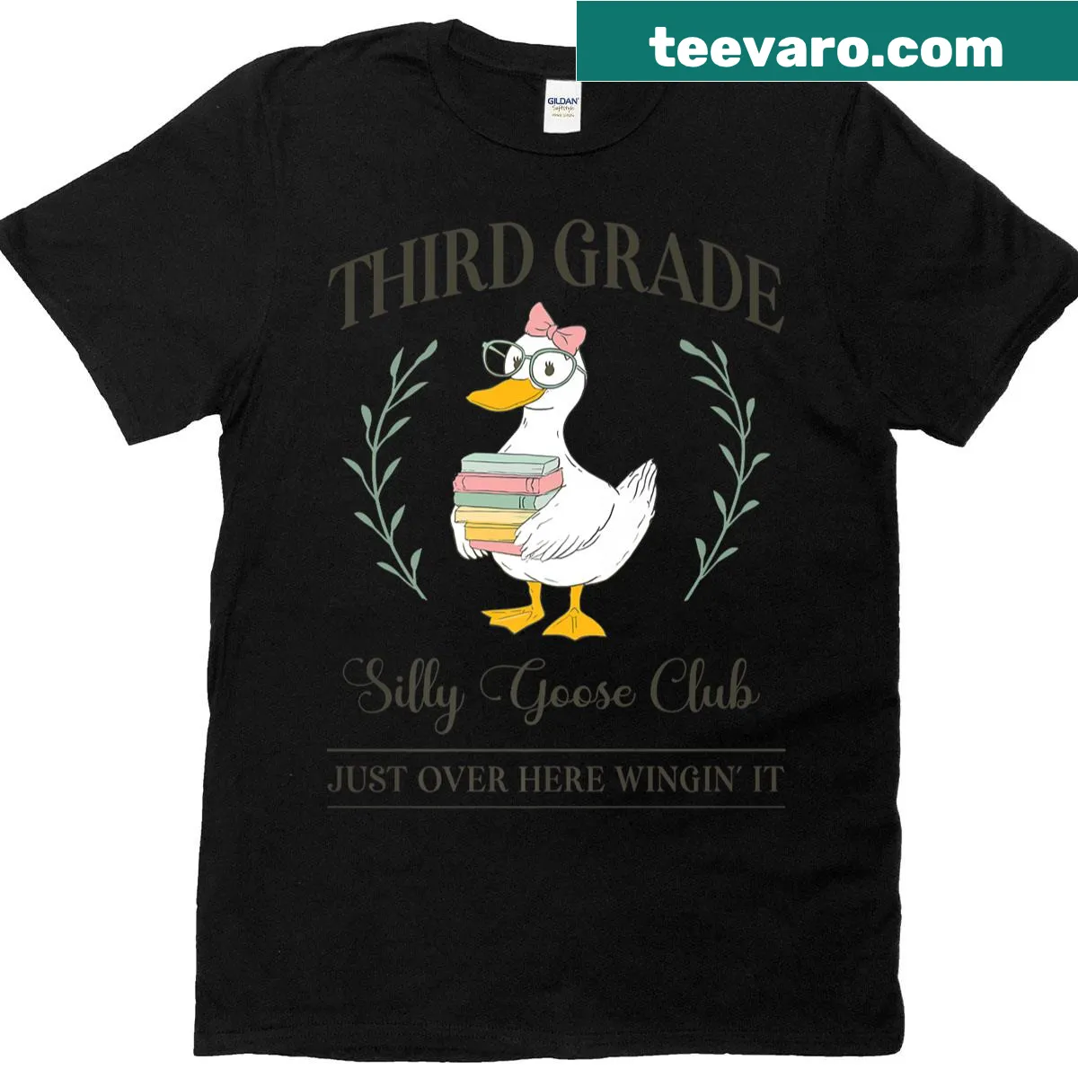 Third Grade Silly Goose Club graphic T-shirt — on a men's t-shirt