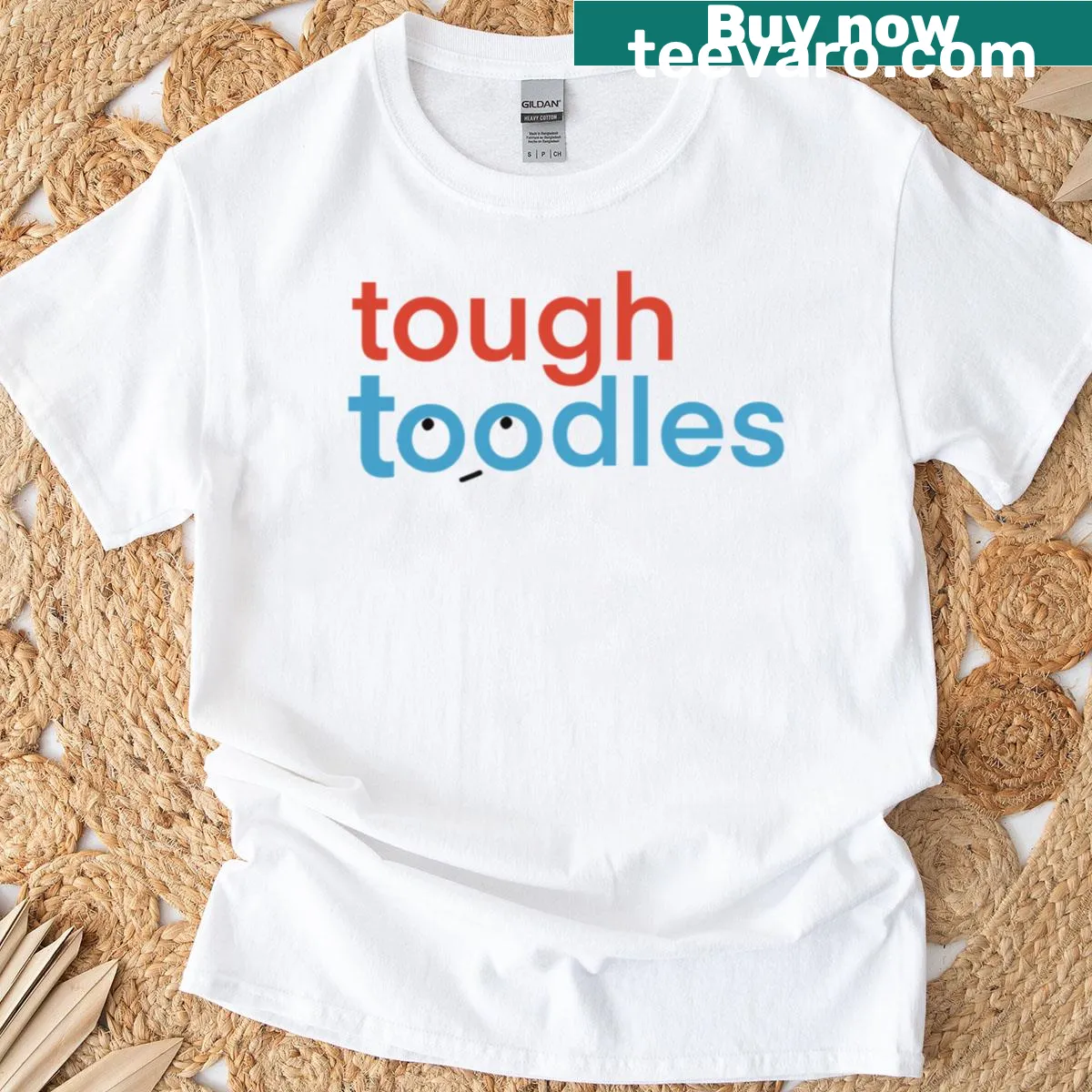 Fitted scoop t-shirt with snarky text design — on a men's t-shirt