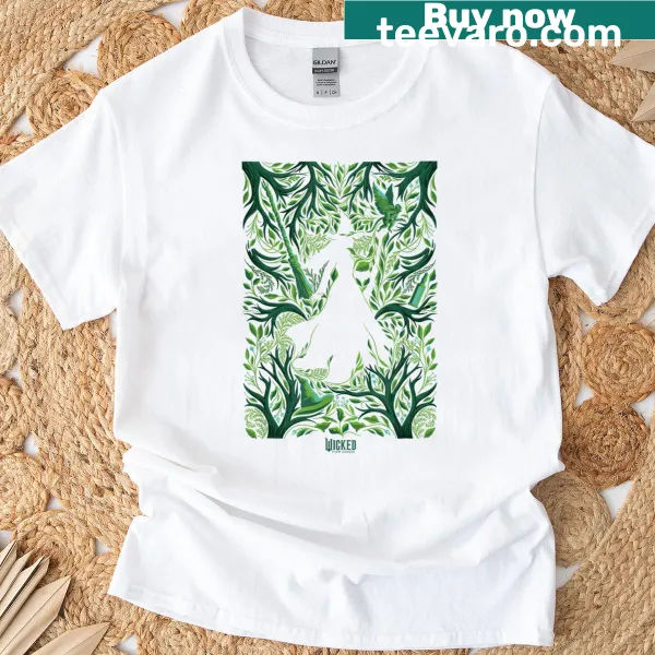 Elphaba design from 'Wicked' with whimsical floral elements
