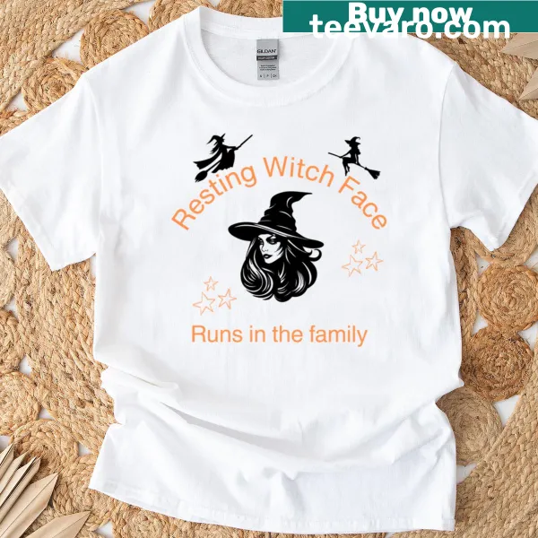 Typographic T-shirt asking 'Witch Way To The Bar?'