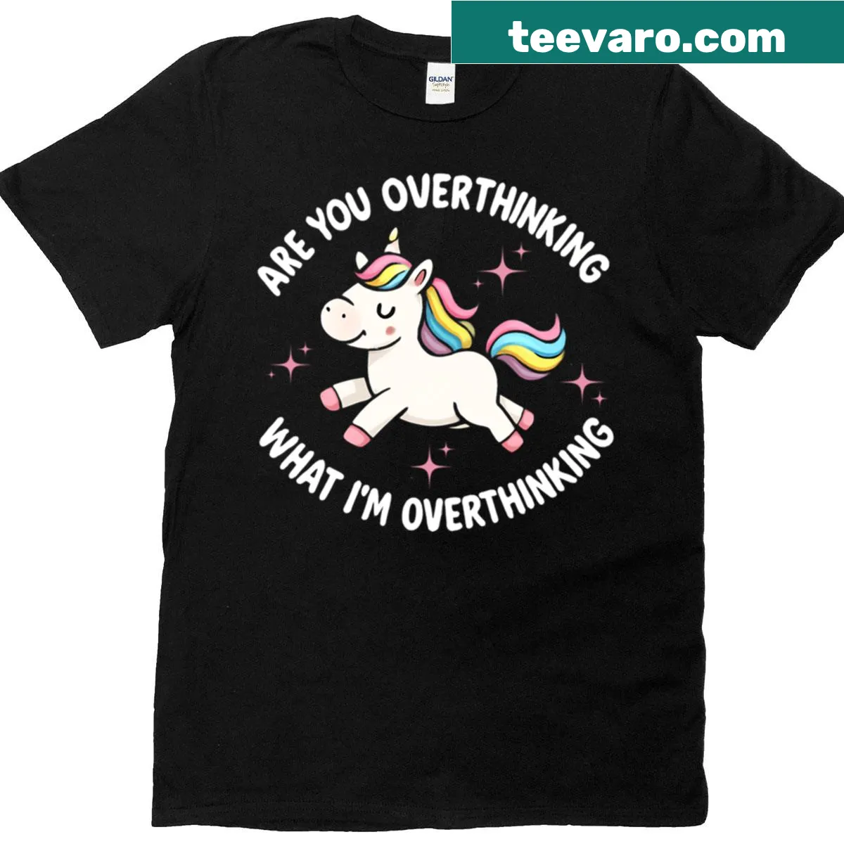 Funny oversized t-shirt with overthinking phrase — on a men's t-shirt