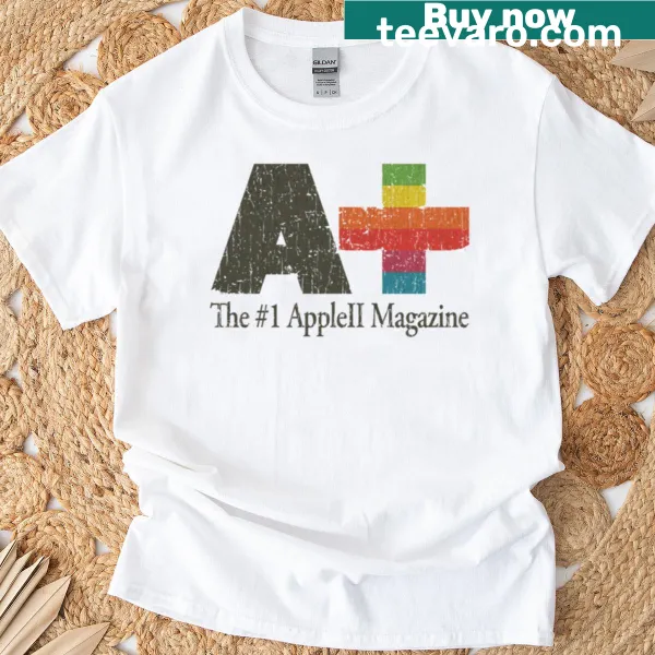 Minimalist T-shirt with abstract typography inspired by a 1983 magazine