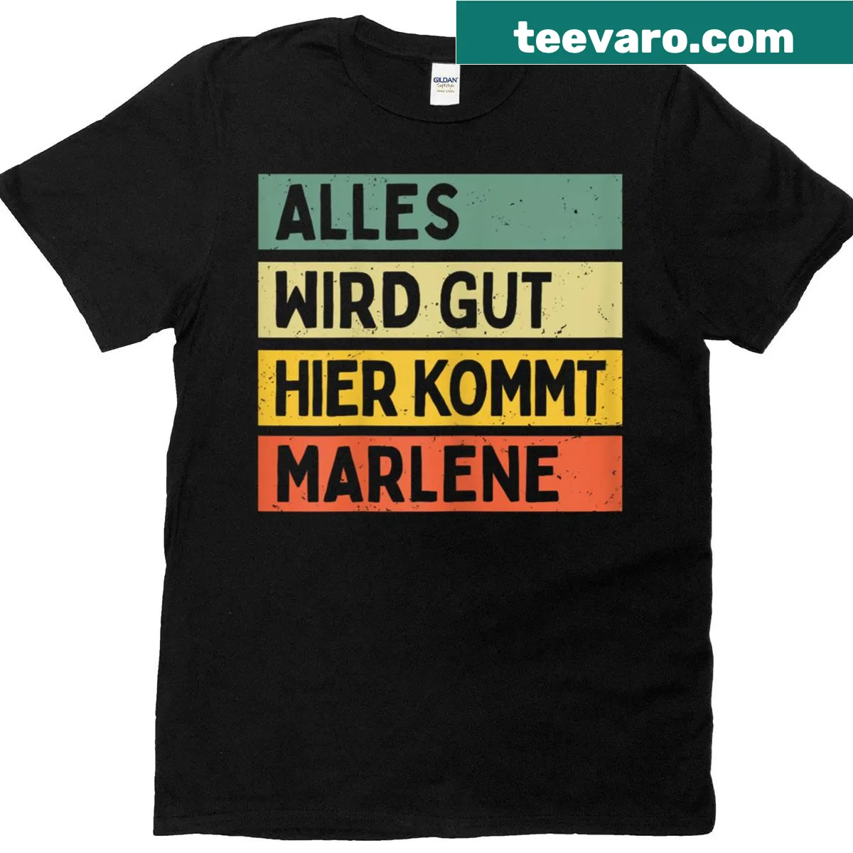 Retro T-shirt featuring the name Marlene with a positive message — on a men's t-shirt